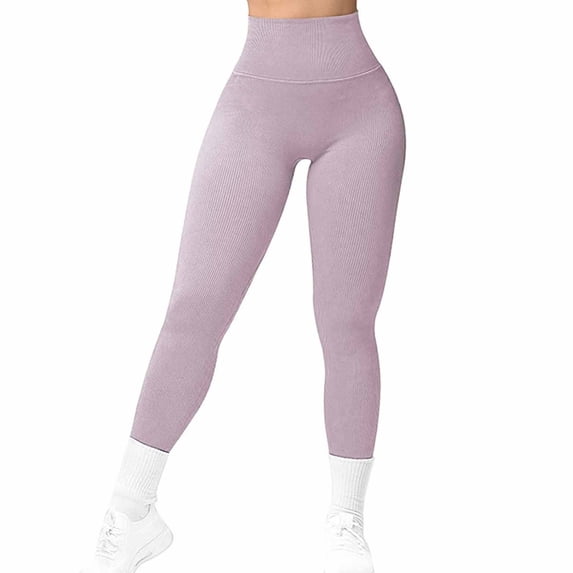 Lmnyox Women's High Waist Yoga Leggings Slim Stretchy Full Length Solid Leggings Casual Workout Tights Pants