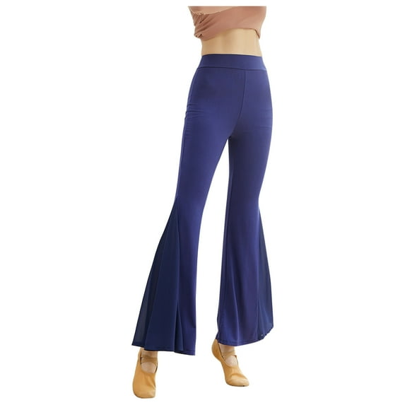 Lmnyox Women's High Waist Yoga Pants Wide Leg Flare Trousers Lightweight Athletic Lounge Pants