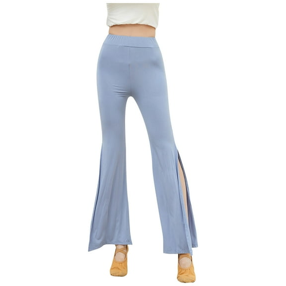 Lmnyox Women's High Waist Yoga Pants Wide Leg Flare Trousers Lightweight Athletic Lounge Pants