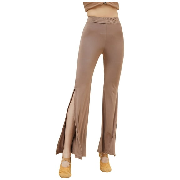 Lmnyox Women's High Waist Yoga Pants Wide Leg Flare Trousers Lightweight Athletic Lounge Pants