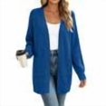 thumbnail image 1 of Lmnyox Women's Long Sleeve Cardigan Plain Open Front Cardigan Sweaters Casual Knit Cardigan with Pockets, 1 of 8