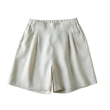Lmnyox Women's Loose Wide Leg Shorts Casual Elastic Waist Shorts with Pocket Summer Solid Color Shorts