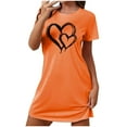 thumbnail image 1 of Lmnyox Women's Plus Size Nightgown Short Sleeve NIghtshirt Print Nightdress Loose Casual Sleepwear, 1 of 7