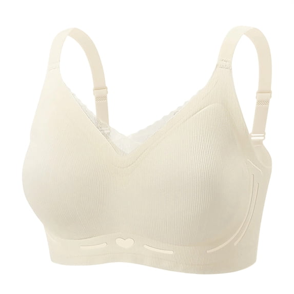 Lmnyox Women's Seamless Bras Full Coverage Adjustable Everyday Bralettes Breathable Push Up No Underwire Bras