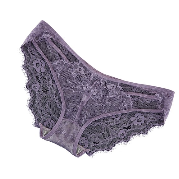 Lmnyox Women's Fashion Lace Panties Breathable Seamless Underwear Soft Stretchy Crotch Briefs Floral Underwear