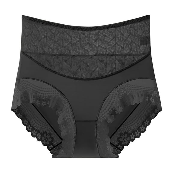 Lmnyox Women's Shaper Panties Seamless High Waist Stretchy Shapewear Breathable Butt Lifting Lace Underwear