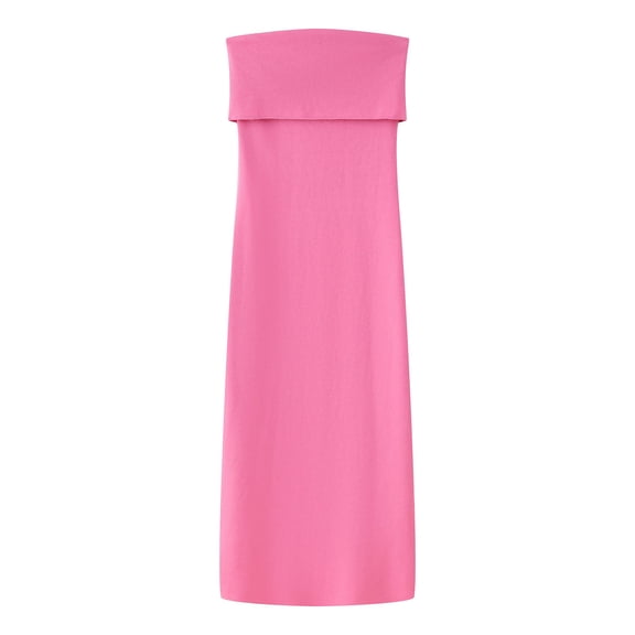 Lmnyox Women's Strapless Tube Mini Dress Summer Sleeveless Bodycon Short Dress Cocktail Party Dress