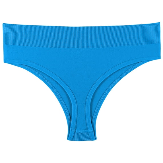 Lmnyox Women's Thongs Fashion Low Waist Bikini Panties Soft Stretchy Seamless Underwear Comfort No Show Panties for Women