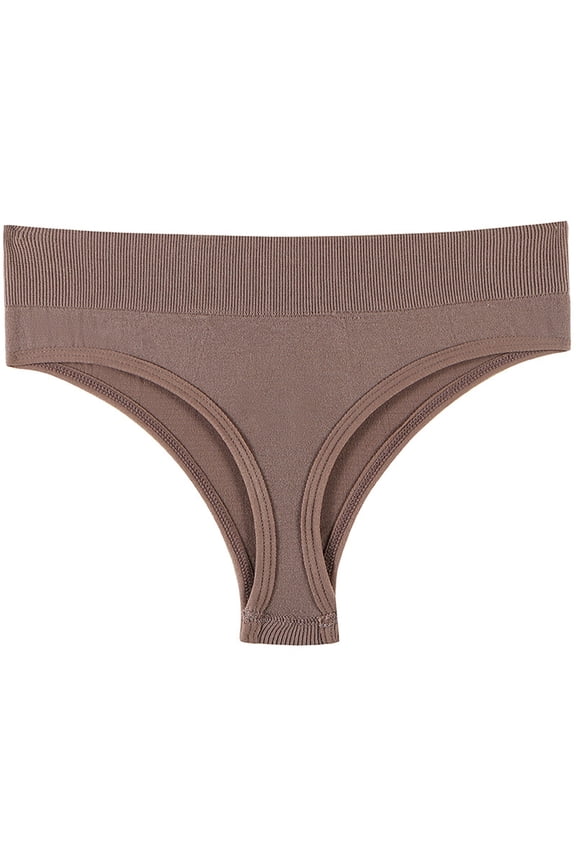 Women's Thongs Fashion Low Waist Bikini Panties Soft Stretchy Seamless Underwear Comfort No Show Panties for Women