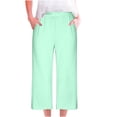 thumbnail image 1 of Lmnyox Women's Wide Leg Capris Elastic High Waist Cropped Pants with Pocket Summer Loose Casual Trousers, 1 of 1
