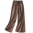 thumbnail image 1 of Lmnyox Women's Wide Leg Cotton Linen Pants Casual Elastic Waist Trousers Summer Lightweight Palazzo Pants, 1 of 5