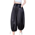 thumbnail image 1 of Lmnyox Women's Wide Leg Pants Elastic High Waist Trouser with Pocket Summer Fashion Flowy Palazzo Pants, 1 of 7