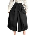 thumbnail image 1 of Lmnyox Women's Wide Leg Pants Elastic High Waist Trouser with Pocket Summer Fashion Flowy Palazzo Pants, 1 of 5