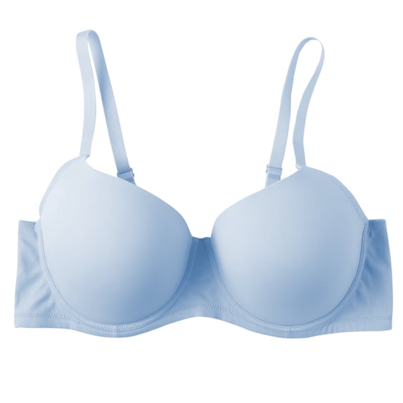 Lmnyox Women's Wireless Balconette Bra with Adjustable Strap Breathable Push Up Everyday Bras No Underwire Bralettes