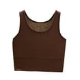 thumbnail image 1 of Lmnyox Womens Crop Tank Tops Sleeveless Scoop Neck Casual Basic Undershirts Solid Color Comfy Summer Shirts, 1 of 4