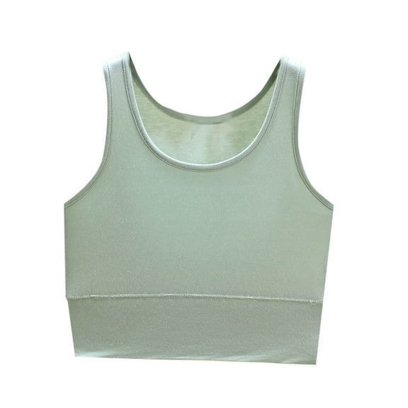 Lmnyox Womens Crop Tank Tops Sleeveless Scoop Neck Casual Basic Undershirts Solid Color Comfy Summer Shirts