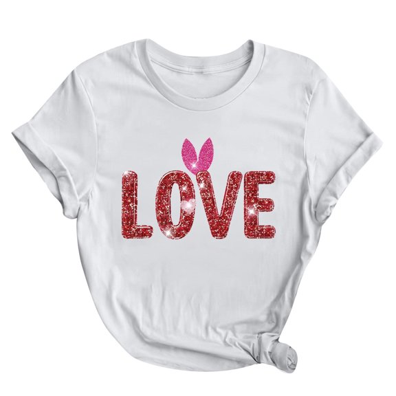 Lmnyox Womens Print T Shirt Short Sleeve Summer Casual Tee Shirts Loose Crew Neck Pullover Tee 2025 Fashion