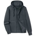 thumbnail image 1 of Lmnyox Zip Up Sherpa Hoodies for Men Long Sleeve Solid Hooded Jacket Casual Drawstring Sweatshirts with Pocket, 1 of 5