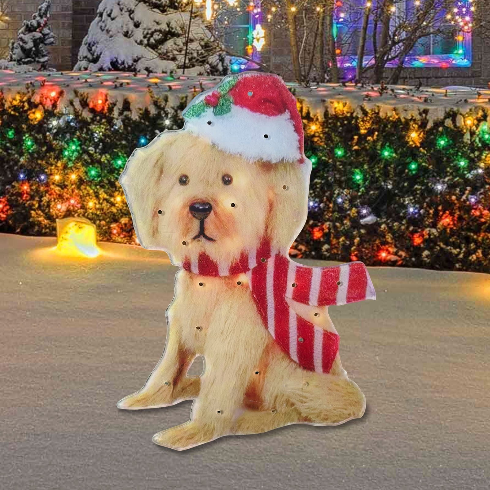 Lmtime Clearance 2D Christmas Sausage Dog Lights String Yard Decoration