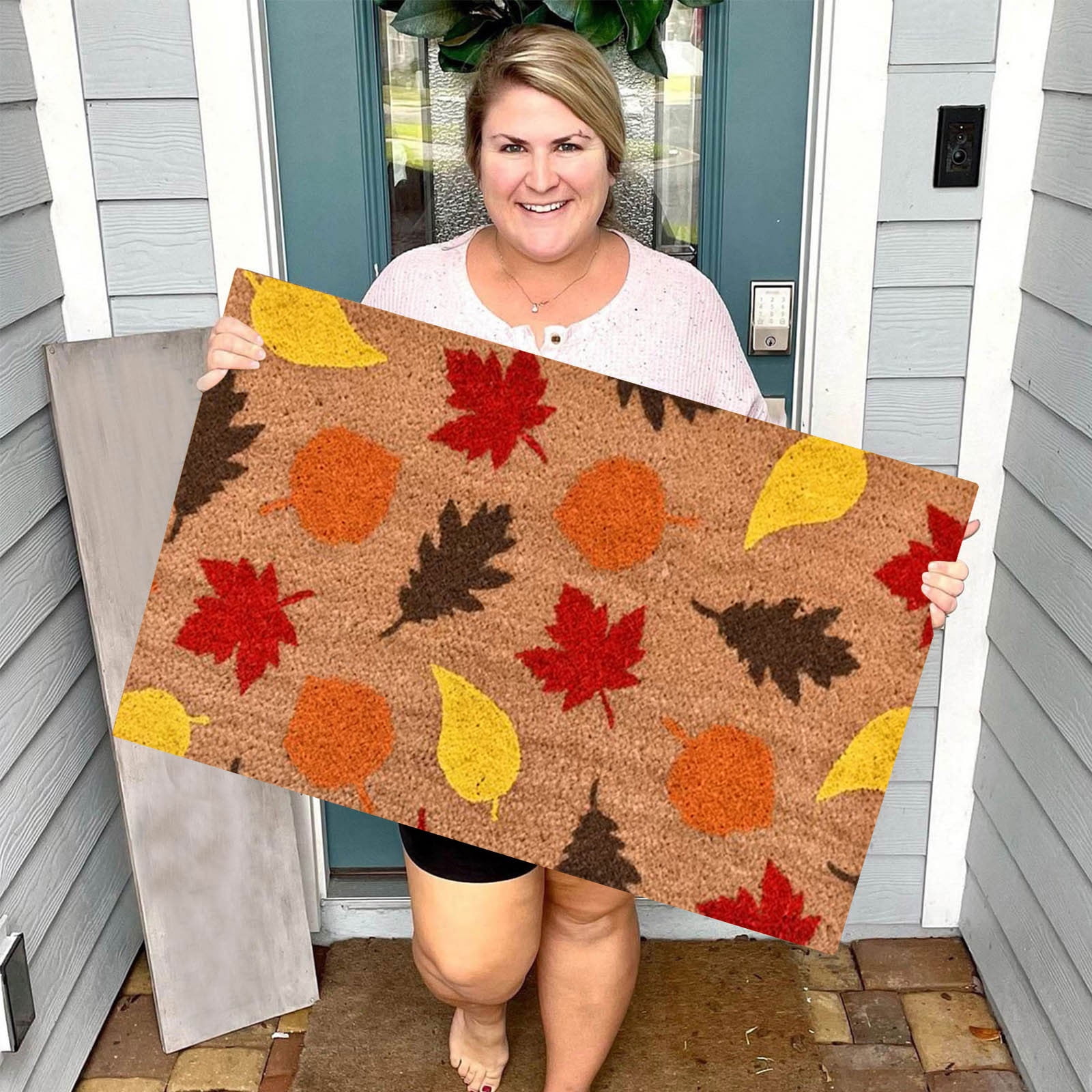 Lmtime Clearance Thanksgiving Door Mat Fall Doormat Indoor