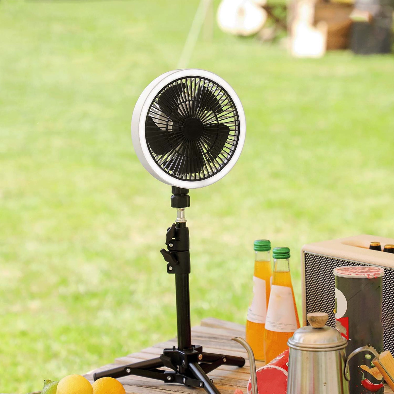 Lmueinov Camping Fan With LED Lantern 10000mAh Rechargeable Tent Light Fan With 3 Lighting