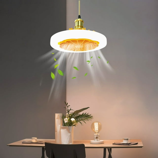Lmueinov Ceiling Fan With Lights Enclosed Low Fan Light Ceiling Light With Fan Hidden Electric Fan Delier With Remote Control Clearance