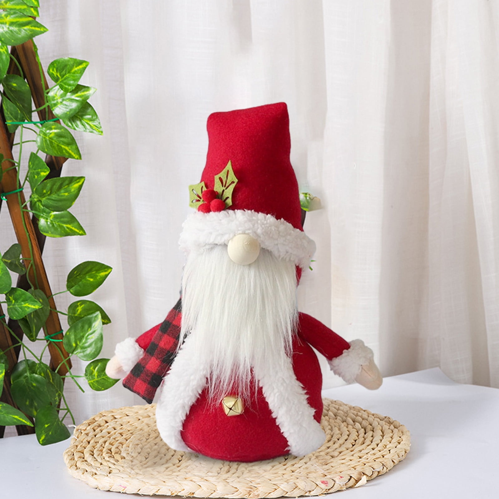 Lmueinov Christmas Plush Doll,faceless Doll Ornament, Standing Doll