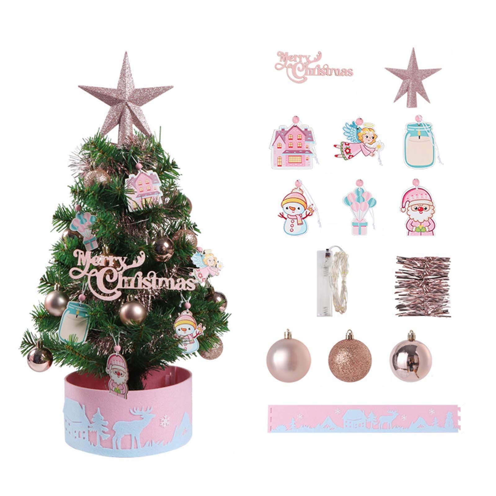 Lmueinov Christmas Tree DIY Material Package Desktop Decoration Gift