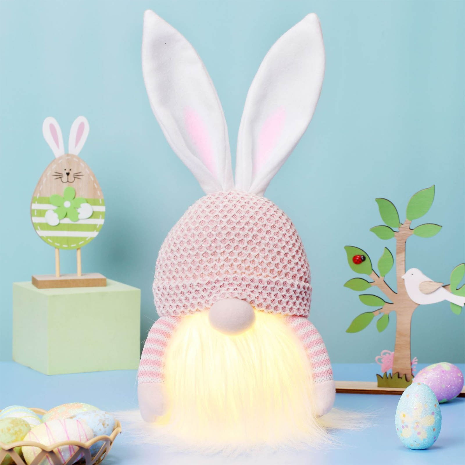 Lmueinov Easter Faceless Dwarf Decoration Ornaments Rabbit Plush Doll ...
