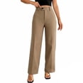 thumbnail image 1 of Lmueinov High Waist Work Pants for Women Solid Straight Leg Stretchy Business Casual Comfortable Office Work Trousers 2026 Trendy Everyday Office Wear Pants, 1 of 4