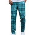 thumbnail image 1 of Lmueinov Men Plaid Jogger Pants Checkered Tapered Casual Pants Drawstring Elastic Waist Lightweight Outdoor Trouser with Pockets for Everyday Wear, 1 of 8