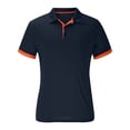 thumbnail image 1 of Lmueinov Men Short Sleeve Shirts with Contrast Trim Button Down Collar Slim Fit Quick Dry Tops Casual Work Basic Comfortable Fit Summer Shirts, 1 of 3