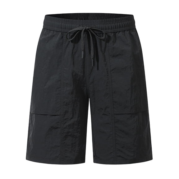 Lmueinov Men's Active Shorts, 9" Inseam Quick-dry Mens Casual Shorts Elastic Waist Drawstring Vacation Shorts, M-3X