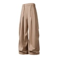 thumbnail image 1 of Lmueinov Men's Wide Leg Pants Drawstring Elastic Waist Casual Loose Long Trousers with Pockets Lightweight Trendy Pants for Fall Workout Outdoor, 1 of 6