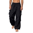 thumbnail image 1 of Lmueinov Mens Plus Size Cargo Pants Workout Quick Dry Drawstring Straight Leg Joggers Casual Hiking Pants with Multi Pockets XS-4XL, 1 of 6