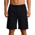 thumbnail image 1 of Lmueinov Mens Shorts Outdoor Casual Expandable Waist Cargo Shorts Lightweight Water Resistant Quick Dry Fishing Hiking Shorts, S-3XL, 1 of 6