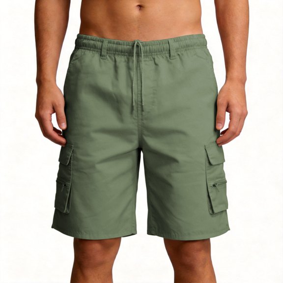 Lmueinov Mens Shorts Outdoor Casual Expandable Waist Cargo Shorts Lightweight Water Resistant Quick Dry Fishing Hiking Shorts, S-3XL