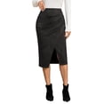 thumbnail image 1 of Lmueinov Skirts for Women High Waisted Business Midi Skirts A-Line Pencil Skirts with Split for Office Fall Casual Daily Outfitsskirts, 1 of 8