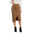 thumbnail image 1 of Lmueinov Skirts for Women High Waisted Business Midi Skirts A-Line Pencil Skirts with Split for Office Fall Casual Daily Outfitsskirts, 1 of 8