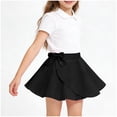 thumbnail image 1 of Lmueinov Summer Chiffon Skirt with Big Bow for Girls Casual Elastic Waist Layered Skirt Vacation and Party Skort for Kids, 1 of 5