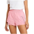 thumbnail image 1 of Lmueinov Women's 2 in 1 Running Shorts Elastic High Waist Quick Dry Athletic Workout Shorts with Zipper Pockets Anti-Chafe Liner for Gym Yoga Sports, S-XXL, 1 of 3