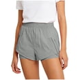thumbnail image 1 of Lmueinov Women's 2 in 1 Running Shorts Elastic High Waist Quick Dry Athletic Workout Shorts with Zipper Pockets Anti-Chafe Liner for Gym Yoga Sports, S-XXL, 1 of 3