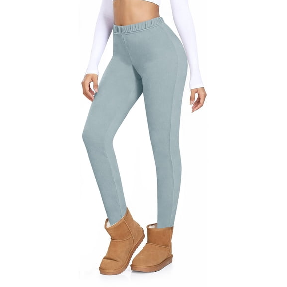 Lmueinov Leggings for Women High Stretch Warm Thermal Fleece Lined Leggings Lightweight Slim Fit Women Winter Pants for Running, Hiking, Outdoor Activities