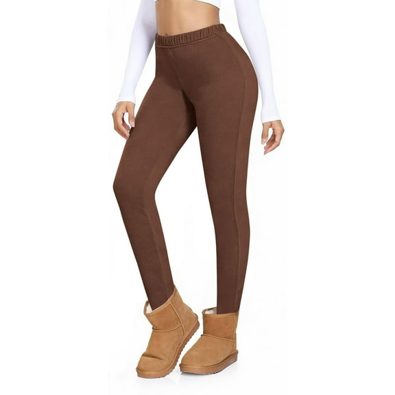 Lmueinov Leggings for Women High Stretch Warm Thermal Fleece Lined Leggings Lightweight Slim Fit Women Winter Pants for Running, Hiking, Outdoor Activities