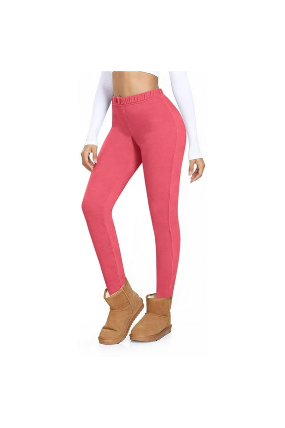 Lmueinov Leggings for Women High Stretch Warm Thermal Fleece Lined Leggings Lightweight Slim Fit Women Winter Pants for Running, Hiking, Outdoor Activities