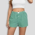 thumbnail image 1 of Lmueinov Womens Gingham Shorts Summer Elastic Waist Mid Rise Breathable Cotton Linen Vintage Plaid Loose Fit Wide Leg Shorts Perfect for Everyday Wear, 1 of 5