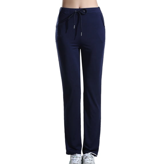 Lmueinov Yoga Pants for Women High Waisted Drawstring Slim Fit Joggers with Pockets Tummy Control Soft Stretch Workout Leggings for Running Gym Casual Wear