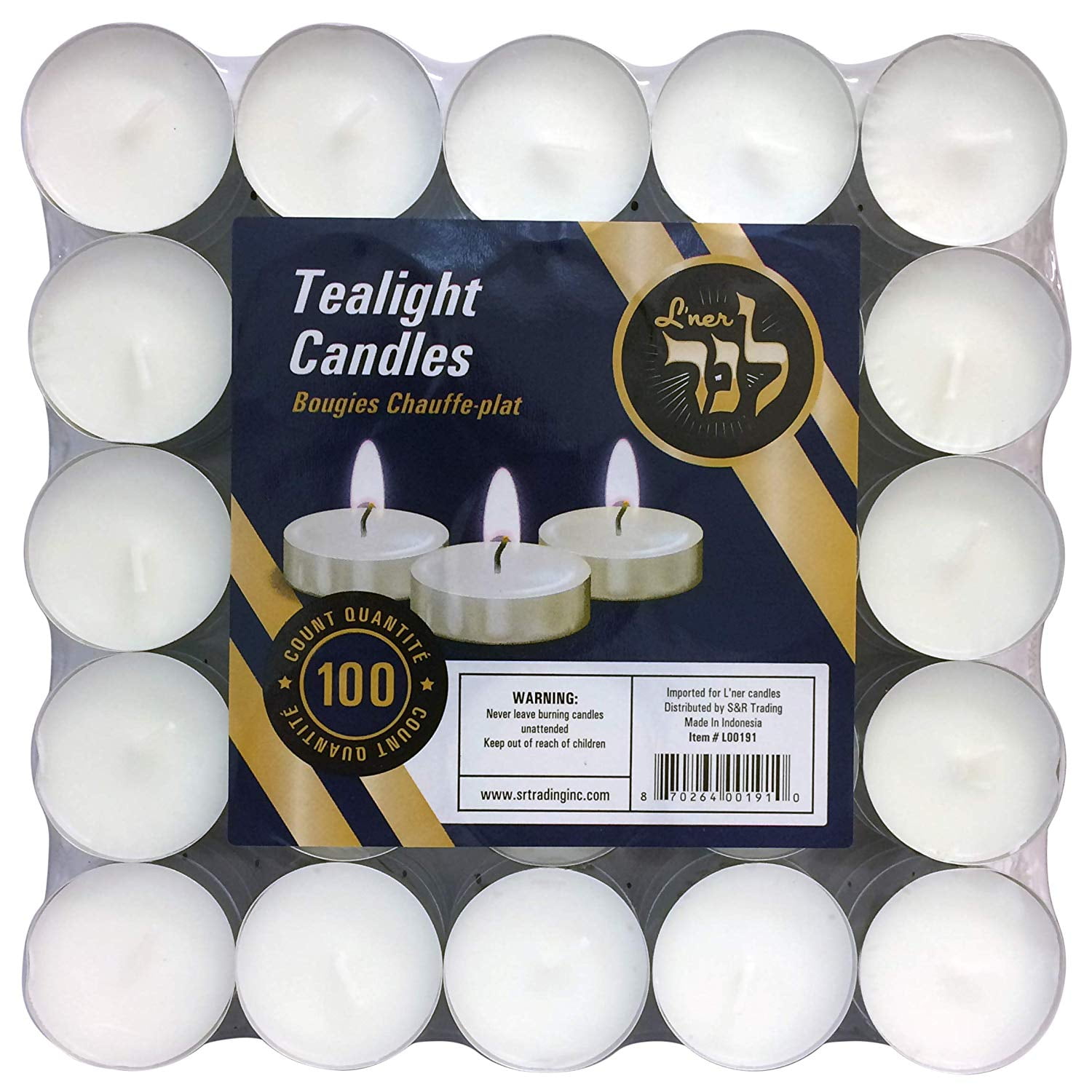 Ohr Tealight Candles - 100 Pack Bulk Tea Lights Candles - White Tealights  Unscented - 4 Hour Burn Time