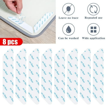 Lngoor AUQ Restickable Rug Pads, Anti Curling (8 Count)