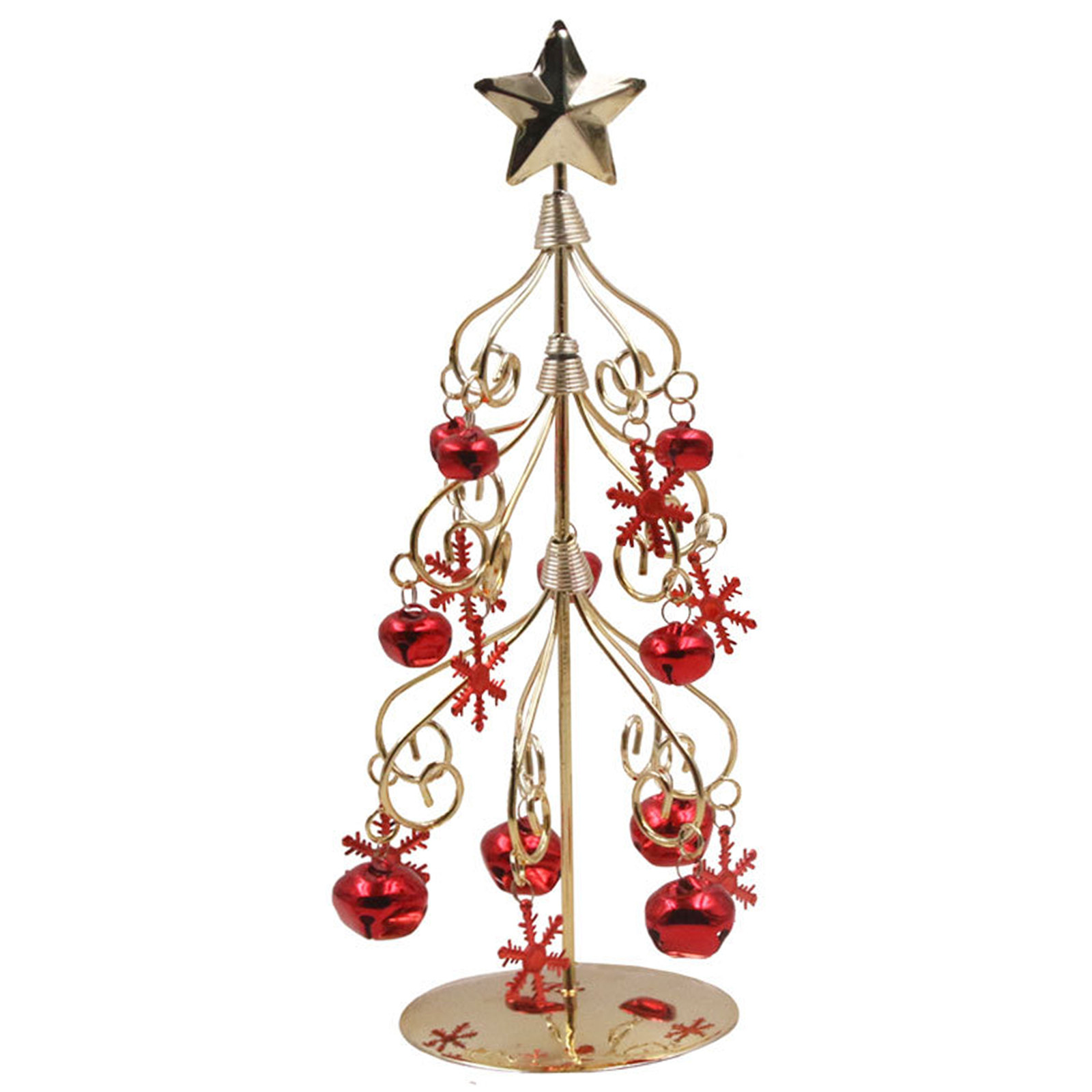 LnjYIGJ Home Decoration Tabletop Metal Christmas Tree Lamp Wrought Iron